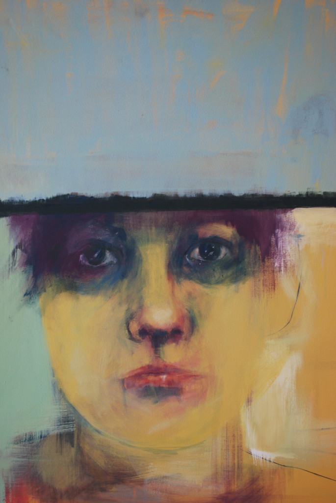 Yellow head (emulsion paint on canvas)